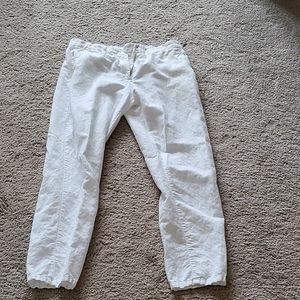 Gap White Linen Khakis